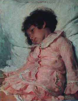 I.Repin.Portrait of Nadia Repin. 1881