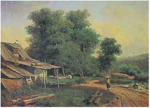 F.Vasiliev. Landscape.Pargolovo.1868