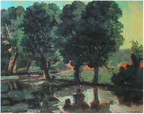 N.Krymov.The Trees by the Water(study). 1920