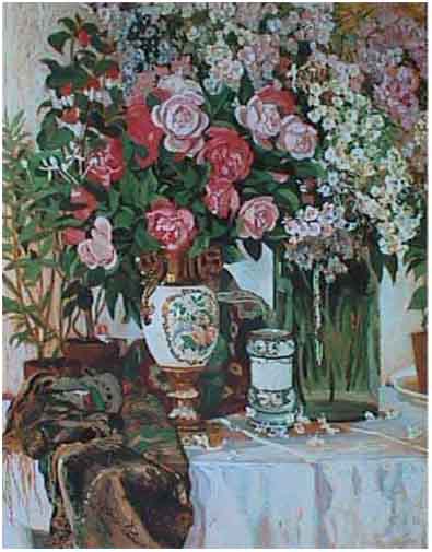 A.Golovin.Roses and China. 1920s