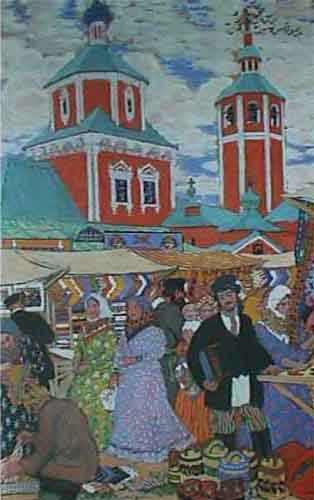 B.Kustodiev. The Fair. 1910